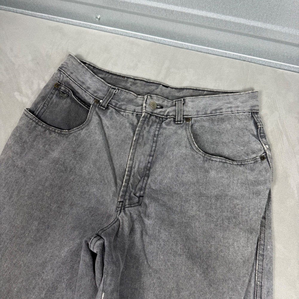 90s Mens POP84 Acid Wash Tapered Relaxed Fit Grey Denim Jeans Size 40 - Picture 4 of 9